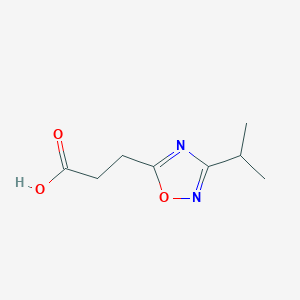 molecular formula C8H12N2O3 B1328018 3-(3-异丙基-[1,2,4]噁二唑-5-基)-丙酸 CAS No. 947013-67-4