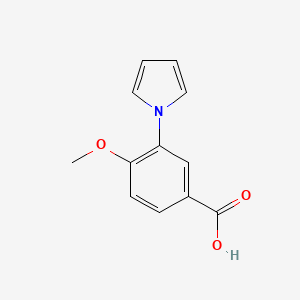 molecular formula C12H11NO3 B1328025 4-Methoxy-3-pyrrol-1-YL-benzoic acid CAS No. 1000356-65-9