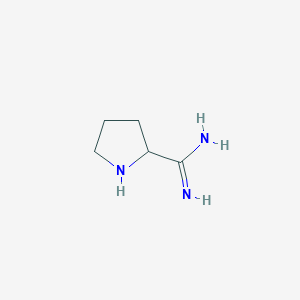 molecular formula C5H11N3 B13280353 Pyrrolidine-2-Carboximidamide 