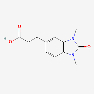 molecular formula C12H14N2O3 B1328036 3-(1,3-二甲基-2-氧代-2,3-二氢-1H-苯并咪唑-5-基)-丙酸 CAS No. 947013-62-9