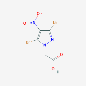 molecular formula C5H3Br2N3O4 B1328043 2-(3,5-dibromo-4-nitro-1H-pyrazol-1-yl)acetic acid CAS No. 1172253-30-3