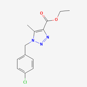 molecular formula C13H14ClN3O2 B1328049 ethyl 1-(4-chlorobenzyl)-5-methyl-1H-1,2,3-triazole-4-carboxylate CAS No. 1030014-82-4