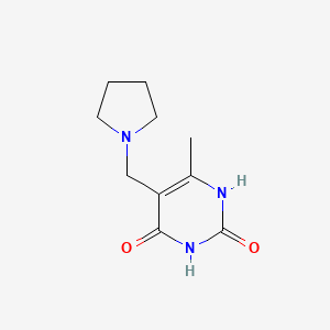 molecular formula C10H15N3O2 B1328056 6-methyl-5-(1-pyrrolidinylmethyl)-2,4(1H,3H)-pyrimidinedione CAS No. 1033463-16-9