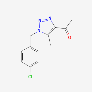molecular formula C12H12ClN3O B1328057 1-[1-(4-chlorobenzyl)-5-methyl-1H-1,2,3-triazol-4-yl]-1-ethanone CAS No. 1033463-42-1