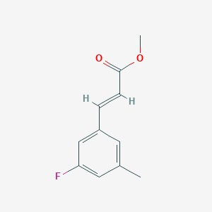 molecular formula C11H11FO2 B13280575 Methyl (2E)-3-(3-fluoro-5-methylphenyl)prop-2-enoate 