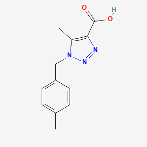 molecular formula C12H13N3O2 B1328058 5-methyl-1-(4-methylbenzyl)-1H-1,2,3-triazole-4-carboxylic acid CAS No. 1033463-40-9