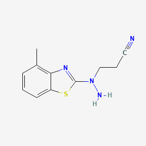 B1328059 3-[1-(4-Methyl-1,3-benzothiazol-2-yl)hydrazino]-propanenitrile CAS No. 1033463-26-1