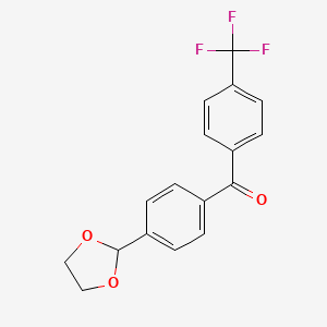 4-(1,3-Dioxolan-2-YL)-4'-trifluoromethylbenzophenone