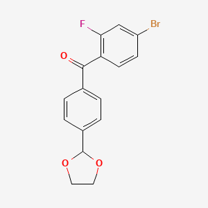 4-Bromo-4'-(1,3-dioxolan-2-YL)-2-fluorobenzophenone