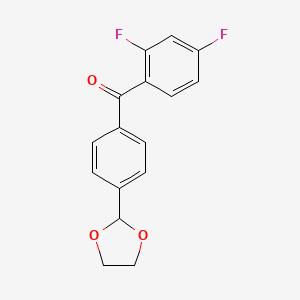 2,4-Difluoro-4'-(1,3-dioxolan-2-YL)benzophenone
