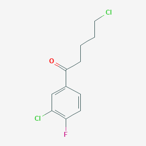 5-Chloro-1-(3-chloro-4-fluorophenyl)-1-oxopentane