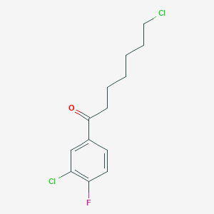 7-Chloro-1-(3-chloro-4-fluorophenyl)-1-oxoheptane