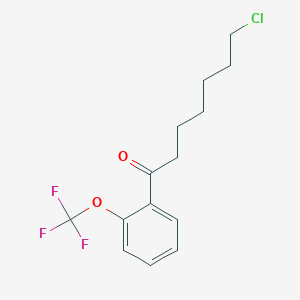 7-Chloro-1-(2-trifluoromethoxyphenyl)-1-oxoheptane