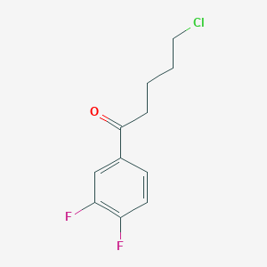 molecular formula C11H11ClF2O B1328088 5-Chloro-1-(3,4-difluorophenyl)-1-oxopentane CAS No. 898761-51-8