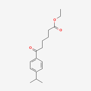 molecular formula C17H24O3 B1328094 Ethyl 6-(4-isopropylphenyl)-6-oxohexanoate CAS No. 898778-38-6