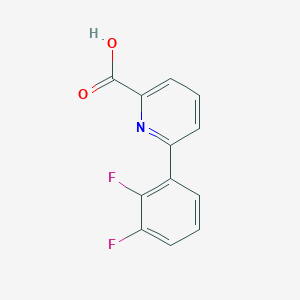 molecular formula C12H7F2NO2 B1328099 6-(2,3-二氟苯基)吡啶-2-甲酸 CAS No. 887983-10-0