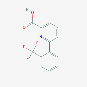 molecular formula C13H8F3NO2 B1328100 6-(2-(Trifluoromethyl)phenyl)picolinic acid CAS No. 887983-43-9