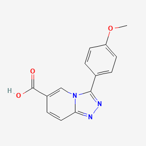 molecular formula C14H11N3O3 B1328108 3-(4-Methoxyphenyl)[1,2,4]triazolo[4,3-a]pyridine-6-carboxylic acid CAS No. 1082120-70-4