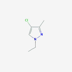 molecular formula C6H9ClN2 B1328114 4-chloro-1-ethyl-3-methyl-1H-pyrazole CAS No. 1172461-39-0