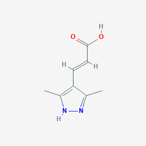 molecular formula C8H10N2O2 B1328115 (2E)-3-(3,5-dimethyl-1H-pyrazol-4-yl)acrylic acid CAS No. 884048-51-5