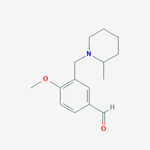 4-Methoxy-3-[(2-methylpiperidin-1-yl)methyl]-benzaldehyde