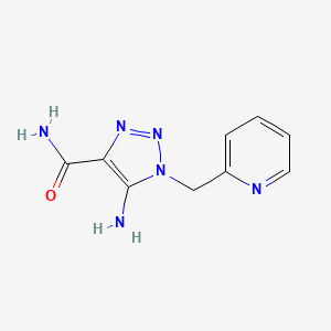 5-amino-1-(2-pyridinylmethyl)-1H-1,2,3-triazole-4-carboxamide