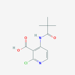 molecular formula C11H13ClN2O3 B1328135 2-氯-4-叔丁酰胺基烟酸 CAS No. 1021339-24-1