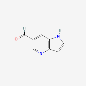 molecular formula C8H6N2O B1328136 1H-pyrrolo[3,2-b]pyridine-6-carbaldehyde CAS No. 1020056-33-0