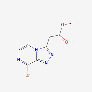 molecular formula C8H7BrN4O2 B13281388 Methyl 2-{8-bromo-[1,2,4]triazolo[4,3-a]pyrazin-3-yl}acetate 