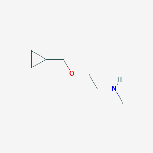 molecular formula C7H15NO B1328145 2-(Cyclopropylmethoxy)-N-methyl-1-ethanamine CAS No. 883526-98-5