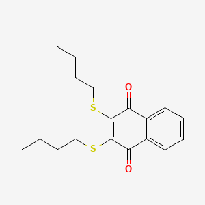 molecular formula C18H22O2S2 B1328150 2,3-Bis(n-butylthio)-1,4-naphthalenedione CAS No. 671189-54-1