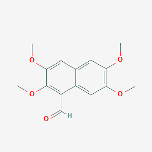molecular formula C15H16O5 B1328155 2,3,6,7-Tetramethoxy-1-naphthaldehyde CAS No. 33033-34-0