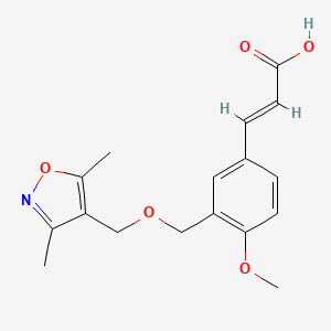 molecular formula C17H19NO5 B1328194 (2E)-3-(3-{[(3,5-Dimethylisoxazol-4-YL)methoxy]-methyl}-4-methoxyphenyl)acrylic acid CAS No. 1119451-02-3