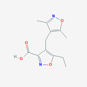 4-[(3,5-Dimethylisoxazol-4-yl)methyl]-5-ethylisoxazole-3-carboxylic acid