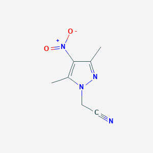 molecular formula C7H8N4O2 B1328205 (3,5-dimethyl-4-nitro-1H-pyrazol-1-yl)acetonitrile CAS No. 1172831-14-9