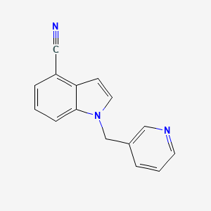 molecular formula C15H11N3 B1328212 1-(pyridin-3-ylmethyl)-1H-indole-4-carbonitrile CAS No. 1030421-56-7