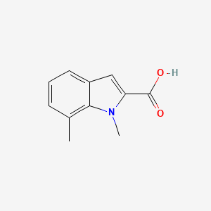 molecular formula C11H11NO2 B1328213 1,7-dimethyl-1H-indole-2-carboxylic acid CAS No. 858233-18-8