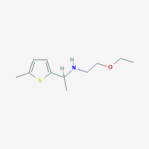 molecular formula C11H19NOS B13282162 (2-Ethoxyethyl)[1-(5-methylthiophen-2-yl)ethyl]amine 