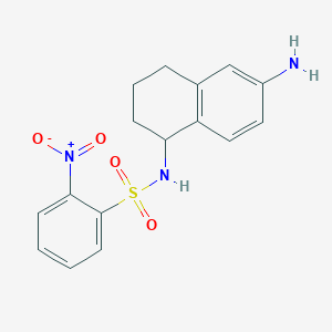 N-(6-Amino-1,2,3,4-tetrahydronaphthalen-1-yl)-2-nitrobenzene-1-sulfonamide