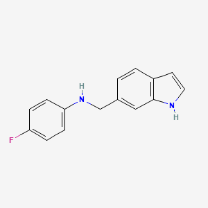 4-fluoro-N-(1H-indol-6-ylmethyl)aniline