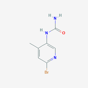 molecular formula C7H8BrN3O B13282198 1-(6-Bromo-4-methylpyridin-3-yl)urea 