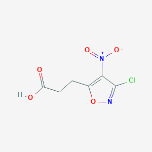 molecular formula C6H5ClN2O5 B1328223 3-(3-Chloro-4-nitroisoxazol-5-yl)propanoic acid CAS No. 1035843-19-6