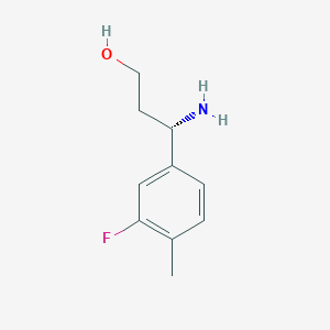 (3S)-3-amino-3-(3-fluoro-4-methylphenyl)propan-1-ol