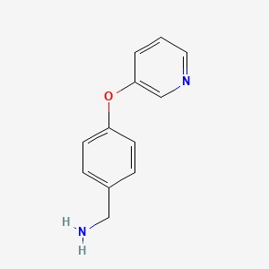 molecular formula C12H12N2O B1328229 (4-(Pyridin-3-yloxy)phenyl)methanamine CAS No. 685533-76-0