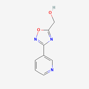 molecular formula C8H7N3O2 B1328230 (3-Pyridin-3-yl-1,2,4-oxadiazol-5-yl)methanol CAS No. 1119451-10-3