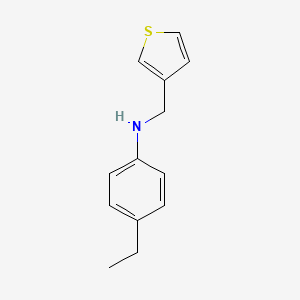 4-ethyl-N-(thiophen-3-ylmethyl)aniline