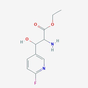 Ethyl 2-amino-3-(6-fluoropyridin-3-yl)-3-hydroxypropanoate