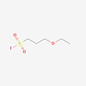 molecular formula C5H11FO3S B13282319 3-Ethoxypropane-1-sulfonyl fluoride 