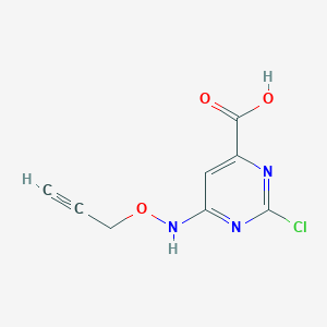 2-Chloro-6-[(prop-2-yn-1-yloxy)amino]pyrimidine-4-carboxylic acid