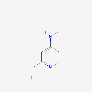 molecular formula C8H11ClN2 B13282348 2-(Chloromethyl)-N-ethylpyridin-4-amine 